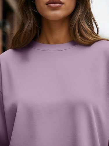 Image of Trendy Queen Womens Oversized Long Sleeve Shirts Fall Tops 2026 Basic Tees