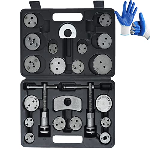 DASBET Coffret Repousse Piston d'étriers de Freins pour Remplacement de Disque Outil et adaptateurs, de mâchoire ou de Plaquettes de Frein Set de 24 pièces Cover