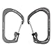 Nite IZE SlideLock Carabiner Stainless Steel - Key Holder Carabiner for Daily Use - Secure Keychain Organizer with Lock - Lockable Carabiner Fits Multiple Keys - Size 2 (5 Pack)