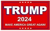Trade Winds 4X6 FT DONALD TRUMP 2024 MAKE AMERICA GREAT AGAIN! HUGE RED FLAG BANNER 100D