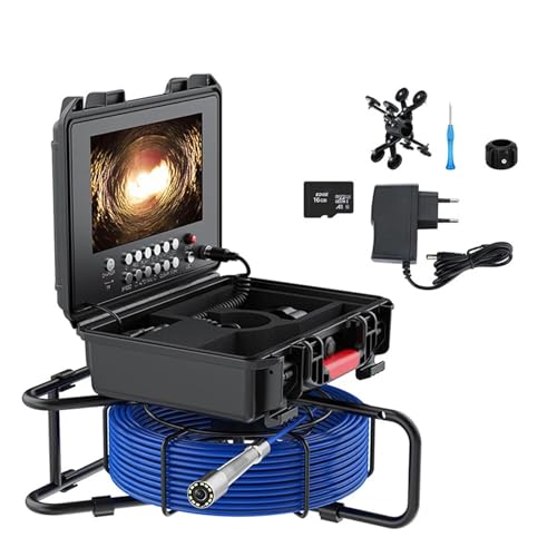 9�C���` IPS LCD �p�C�v�������J���� 17mm/23mm ���[�^�[�J�E���^�[ Wi-Fi �����{�A�X�R�[�v IP68 �h�� �p�C�v���C�����A���o�p(50m,9inch 17mm)