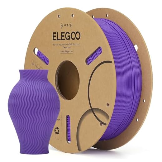 ELEGOO RFID PLA Filament 1.75mm Purple 1KG, Auto Identification 3D Printer Filament Compatible with Canvas, Dimensional Accuracy +/-0.02mm, 1kg(2.2lbs) Spool for Most 3D Printers