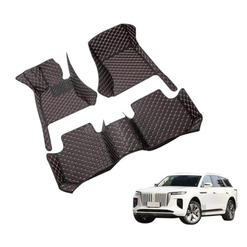 Tapis de Voiture sur Mesure Hongqi E-HS9 Protège Sol en Cuir Anti-Saleté 4 Places