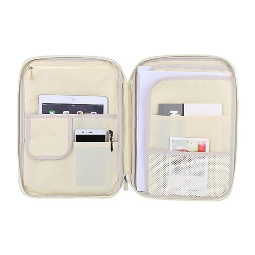 MOUMOUTEN 5Colors A4 Document Bags, Functional Travel File Folder Portfolio Organizer Computer Notebook Zippered Case Bag - Image 2