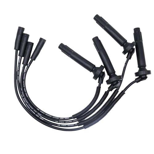 OXCANO SOA430Q119 Ignition Spark Plug Wires Set of 4 Compatible with SAAB 9-2X, Subaru Baja H4 2.5L, Forester H4 2.5L, Impreza H4 2.2L, Impreza H4 2.5L, Legacy H4 2.2L, Legacy H4 2.5L, Outback H4