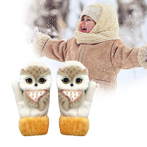 Hand-Knitted Pet Gloves, 2023 New Cute Animal Mittens, Full Fingers Thickening Soft Winter Warm Mittens for Kids Girl4