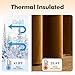 MIULEE Velvet Curtains Golden Brown Elegant Grommet Curtains Thermal Insulated Soundproof Room Darkening Blackout Drapes for Nursery Living Room Bedroom Decor 52 x 84 Inch Long Set of 2