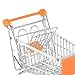 MagiDeal Mini Shopping Cart Basket,Shopping Cart for Kids,Supermarket Metal Handcart Toy,Mini Supermarket Storage Toy,Supermarket Toy, Orange
