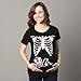 Crazy Dog Womens Maternity T Shirt Funny Skeleton It's A Girl Baby Annoucement Halloween Graphic Novelty Tee Cute Pregnancy Announcement Halloween Costume Black M