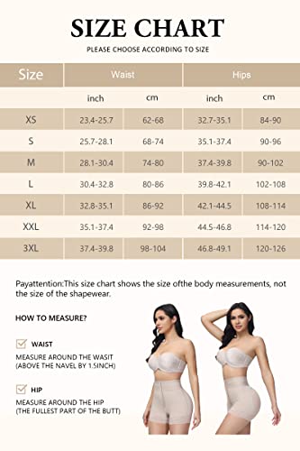 Shapshe Fajas Colombianas Para Adelgazar La Barriga Para Mujer Plus Size Tummy Control Shapewear Shorts High Waisted Underwear Booty Lifter Panty Cincher Compression Under Shorts For Dresses Beige 3Xl #TOP5