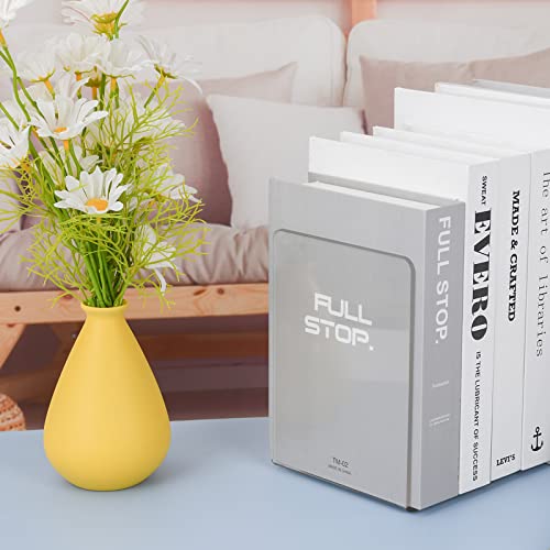 Image of MerryNine Acrylic Book Ends 20pcs for Shelves, Clear Bookends for Shelves, Book end Organizer, Book Holder Stand Decorative, Book Stoppers for Heavy Duty Books (7.08 inchx4.72 inch 10 Pairs)