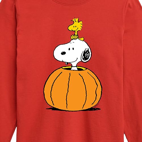 HYBRID APPAREL - Peanuts - Snoopy Woodstock Pumpkin - Toddler & Youth Long Sleeve Graphic T-Shirt3