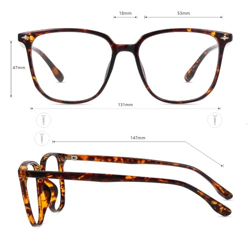 Image of Firmoo Blue Light Blocking Glasses Men Women Computer Gaming Glasses Square TR90 Frame Anti-Eyestrain UV400