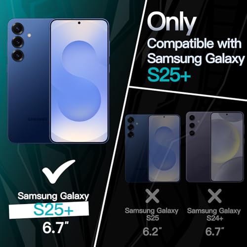 Image of JETech Slim Fit Cover Case for Samsung Galaxy S25 Plus 5G, Camera Lens Full Protection, Soft TPU Thin Protective Phone Cover with Matte Finish, Shockproof (Navy)