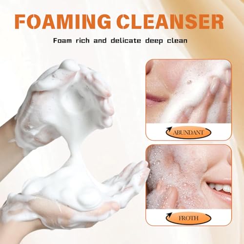 Kojic Acid & Turmeric Face Wash,Kojic Acid Foaming Cleanser,Deep Cleansing Brightening Face Wash,Foaming Facial Cleanser for Exfoliating, Unclog Pores, Acne Scars, Smooth Skin for All Skin Care - Image 5