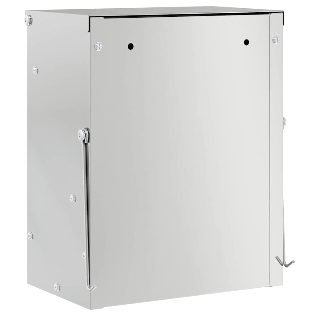 Comedero para conejos de acero galvanizado, color plata, 20 x 12,5 x 25 cm, capacidad de 3 kg, con gancho, resistente al agua y a la intemperie, para interior y exterior, suministros para