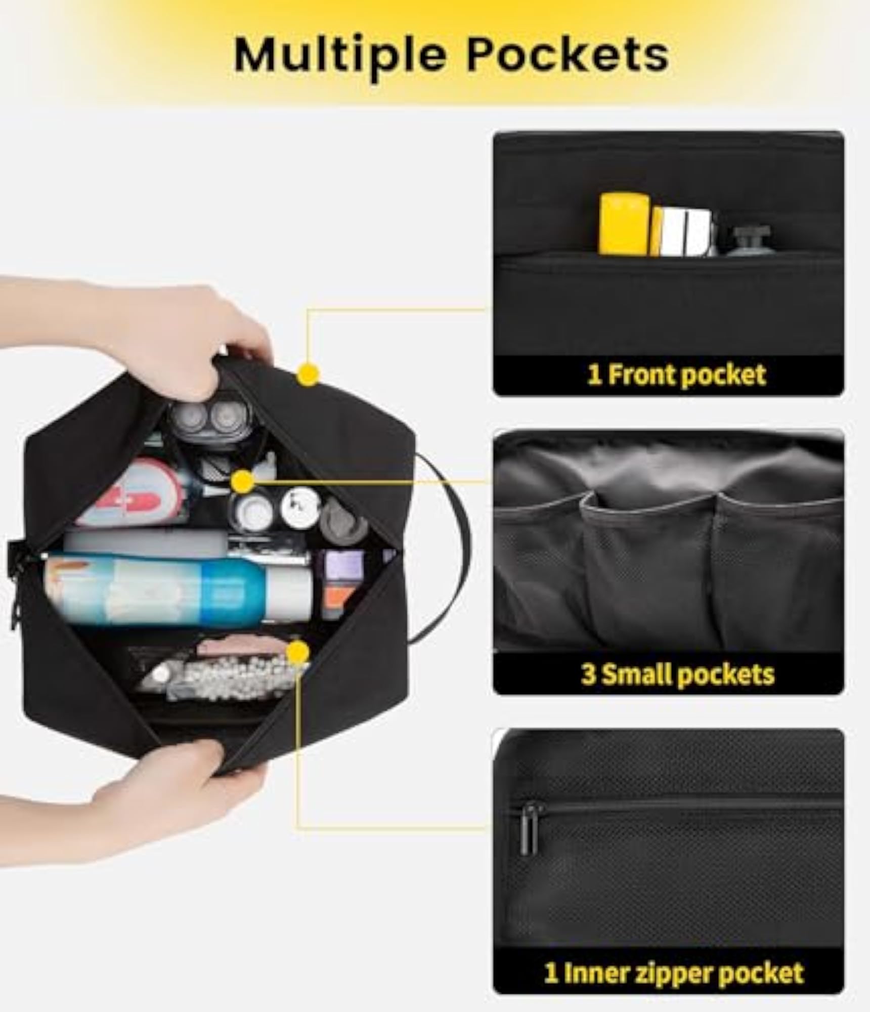 Toiletry Bag Hanging Dopp Kit for Men, Water Resistant