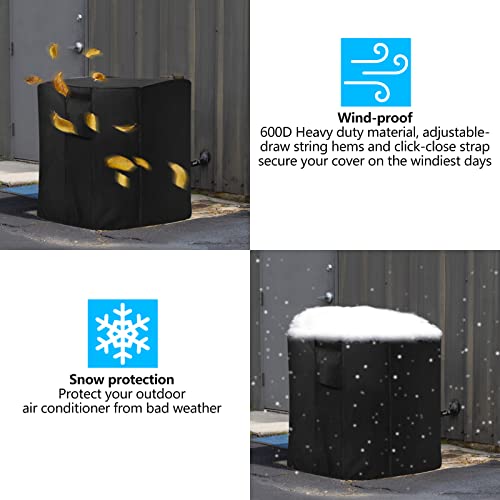 Patio Furniture Covers, Wanocean Outdoor Furniture Covers Waterproof For Rain, Uv, Snow And Dust, Heavy Duty 600D Square Cover For Patio Table, Chair, Air Conditioner, Fire Pit (36" L X 36" W X 39" H ) #TOP4