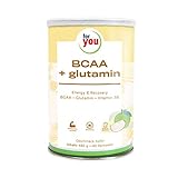 BCAA + Glutamin Energy & Recovery Apfel I 40 Portionen hochreine konzentrierte Mischung L-Leucin L-Isoleucin L-Valin L-Glutamin Vitamin B 6 I Sportnahrung BCAA Aminosäuren Pulver | Workout-Booster