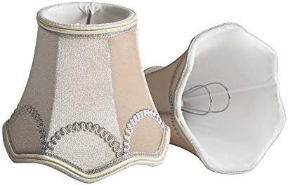 Lamp Shade Splink E12/E14 Clip-On Small Bell Shape Lightshade European Barock Style 75 * 130 * 120mm, Set of 2