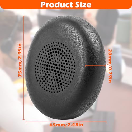 Ersatz Ohrpolster für Jabra Evolve2 65/Evolve2 40 für Jabra Elite 45H Wireless Headset Headphones Kopfhörer Ohrpolster Ersatzpolster 1 Paar… – Ansicht 2