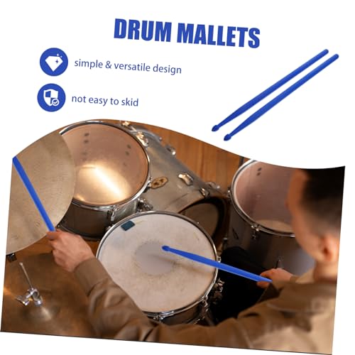 1 par de baquetas de nylon para batería para práctica, ligeras y resistentes a la deformación, palillos de percusión para bateristas, aptas para presentaciones en escenario y varios instrumentos miniatura 5