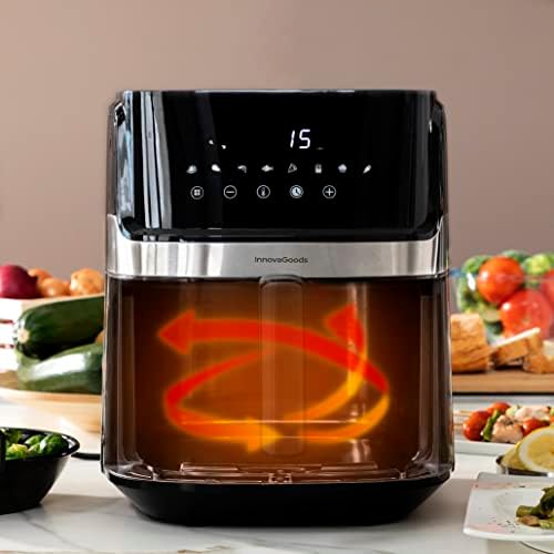 Innovagoods Fryinn View 6500 Frytkownica Powietrzna, Czarny/Stalowy, 6.5 l