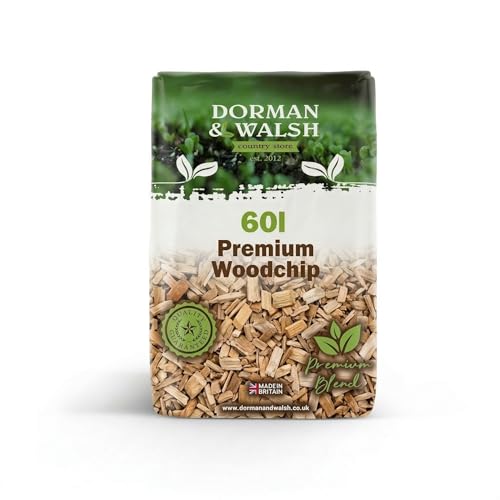 Dorman & Walsh 60L Premium Clean Wood Chip Nutrient Rich for Mulching