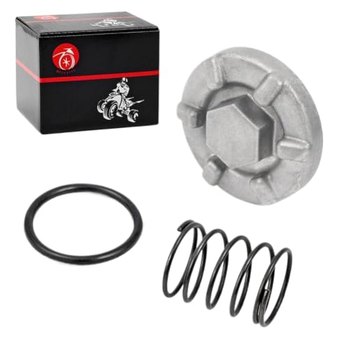 Tapón de drenaje de aceite y resorte carter compatible con Kodiak 400 ATV 2