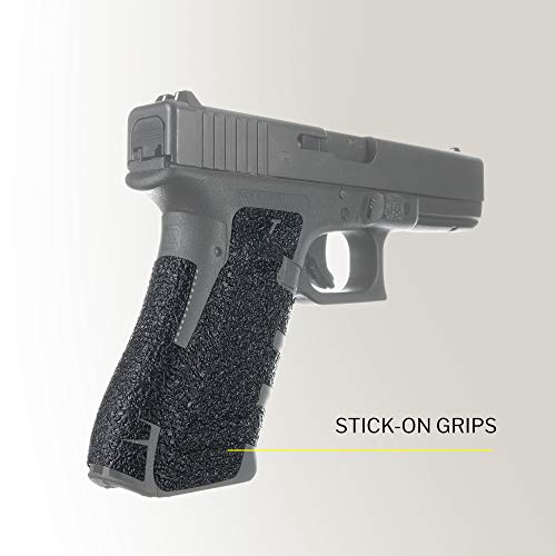Talon Grips Adhesive Pistol Grip Compatible With Glock 17, 19X, 22, 24, 31, 34, 35, 37 – Made In The Usa – Gen - Rubber, Black #TOP1