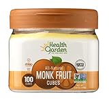 Health Garden Monk Fruit Sweetener Classic Non GMO Gluten Free Sugar Substitute 100 Cubes, (160 grams)
