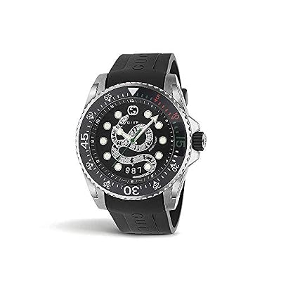 Gucci - Orologio in acciaio. argento-argento-nero