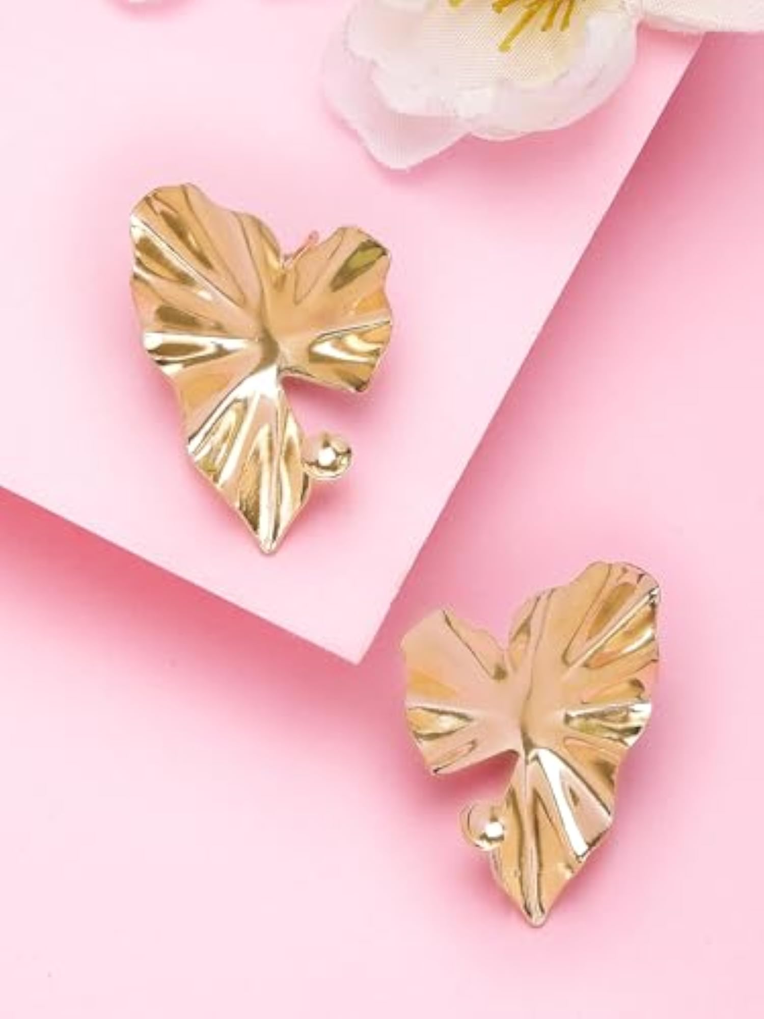Plated Heart Shape Studs, Romantic Touch