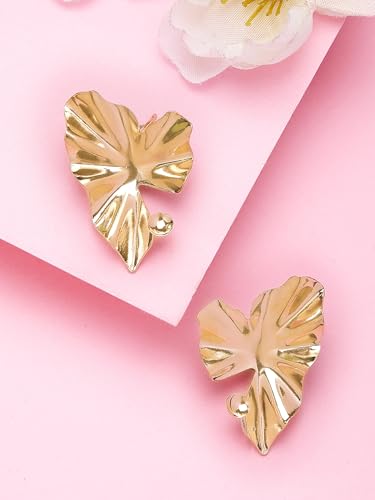 Image of KARATCART Gold Plated Heart Shape Studs