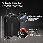 Briggs & Riley Domestic 22" Carry On Expandable Spinner - Luggage for Travel, Suitcases with Wheels, Softside Rolling Bag for Men & Women - ZDX Collection, Black - Image 2