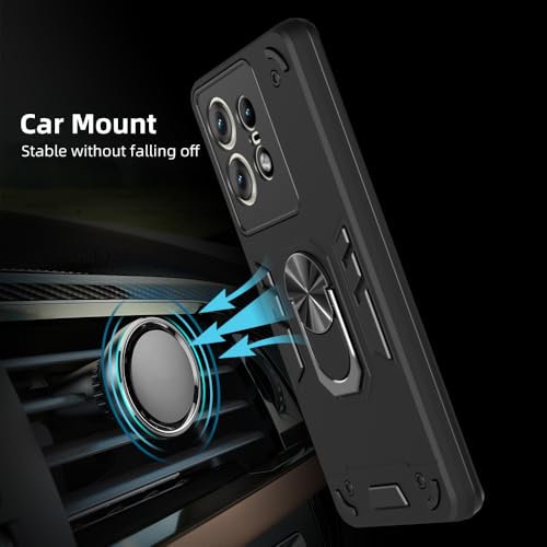 Image of NDCOM for Moto Edge 50 Pro Back Case | Premium Motorola Edge 50 Pro Backcover | Moto Edge 50pro Back Cover | Ring Holder Case