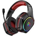 Tatybo 2.4Hz Wireless Gaming Headsets for Ps5 Ps4 PC, 40H+ Hrs & 7.1 Surround Sound with Noise Canceling Microphone Ps5 Headsets for Switch Phone, Bluetooth Gaming Headphone