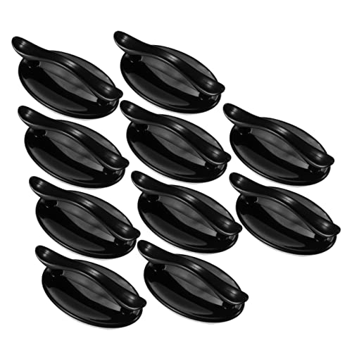HOMSFOU 10pcs Plastic Solid Cabinet Knobs Kitchen Drawer Door Pull Handles -Functional