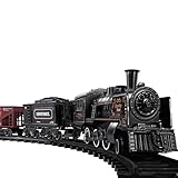 Baby Home Metal Alloy Model Train Set, Electric Train Toy for Boys Girls, with Realistic Train Sound，Lights and Smoke, Gifts for 3 4 5 6 7 8+ Year Old Kids