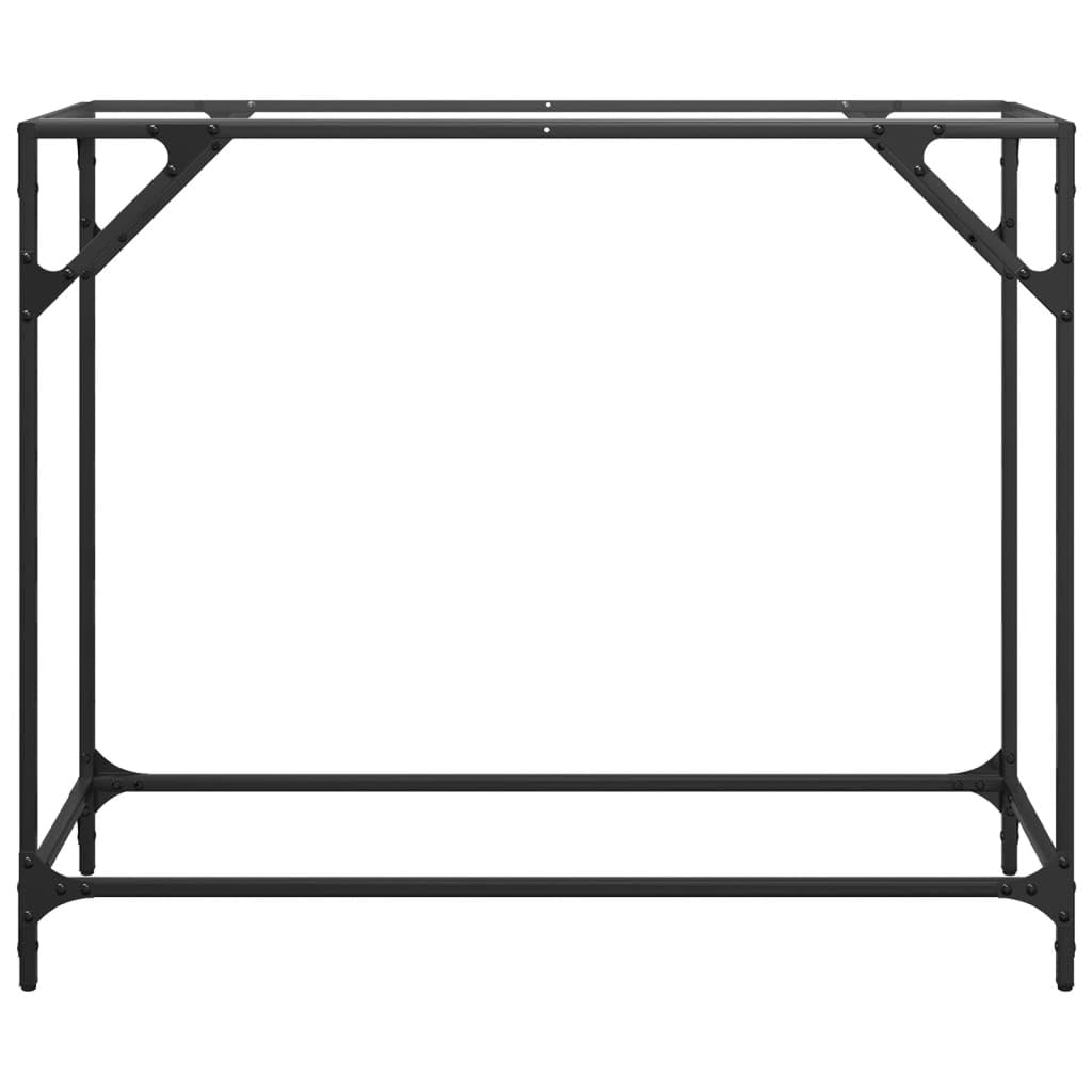 Konsolentisch mit Glasplatte transparent Stahl 98x35x81 cm modern für Flur Diele Wohnzimmer platzsparend als Beistell Ablage mit Wandhalterung stabil und pflegeleicht