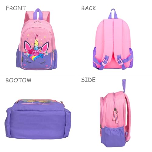 Sac à dos maternelle licorne pour fille et garçon de 30 cm