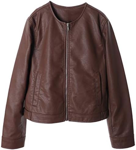 Amazon ライダースジャケット レディース 大きいサイズ シングル バイク ライダース ジャケット 女性 レザー オフィス コート ジャケット 通販