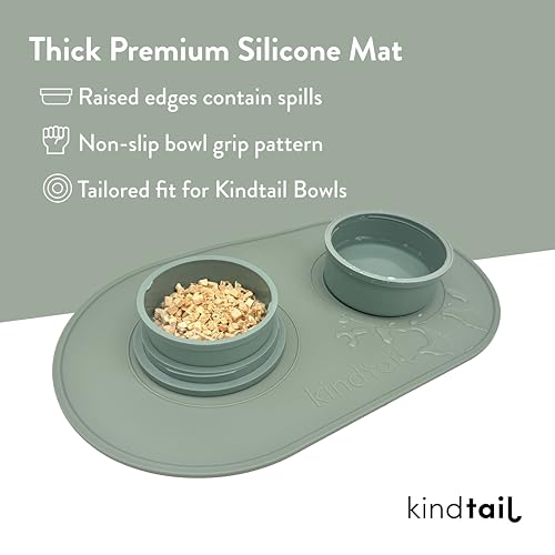 KindTail Tapete para Comida de Cachorro E Gato-Tapete de Silicone À Prova D'Água para Alimentação d