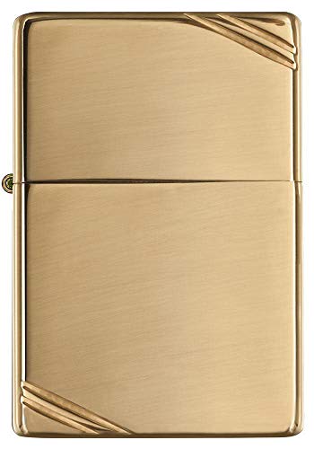 Zippo Zapalniczka Sztormowa, Vintage, Mosiądz z Polerowaniem, Model Bazowy, Wielokrotnego Użytku, Wiatroszczelna Konstrukcja, Pudełko na Prezent, Wyprodukowano w USA