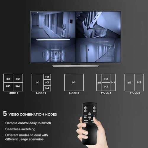 Boîtier de commutation HDTV 4 ports répartiteur switch 4K UHD avec télécommande
