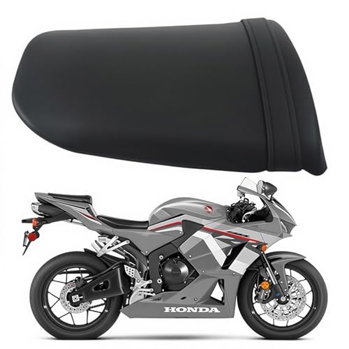 Motorcycles Leather Rear Pillion Passenger Seat Cushion Compatible with Honda CBR 600RR CBR600RR 2007-2023 08 Black