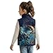 TOADDMOS Blue Butterfly Girls Sleeveless Vests Size 4T Comfortable Flowers Sleeveless Jacket Full-Zip Fall Winter Warm Outerwear Stylish Girl Vest 4T Fall Outfits Fashion Clothing