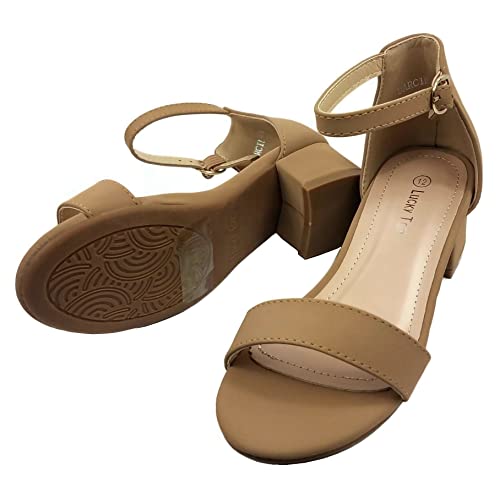 Image of Lucky Top Girls Dress Sandal Low Heel Ankle Strap