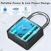 Dhiedas Fingerprint Gate Lock, 2.7'' Long Shackle Heavy Duty Smart Padlock with Key Fingerprint Bluetooth, Waterproof Biometric Keyless Gate Lock for Outdoor Fence Shed Yard Storage Door