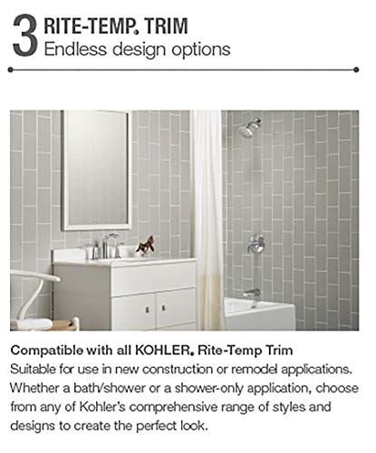 KOHLER 8304-K-NA Rite-Temp Pressure-Balancing Valve Body and Cartridge Kit, Shower Valve System, 5.0 GPM, Simple Installation & Maintenance - image 5